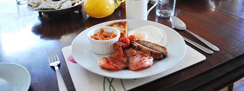 Full Scottish breakfast at The Hall B&B